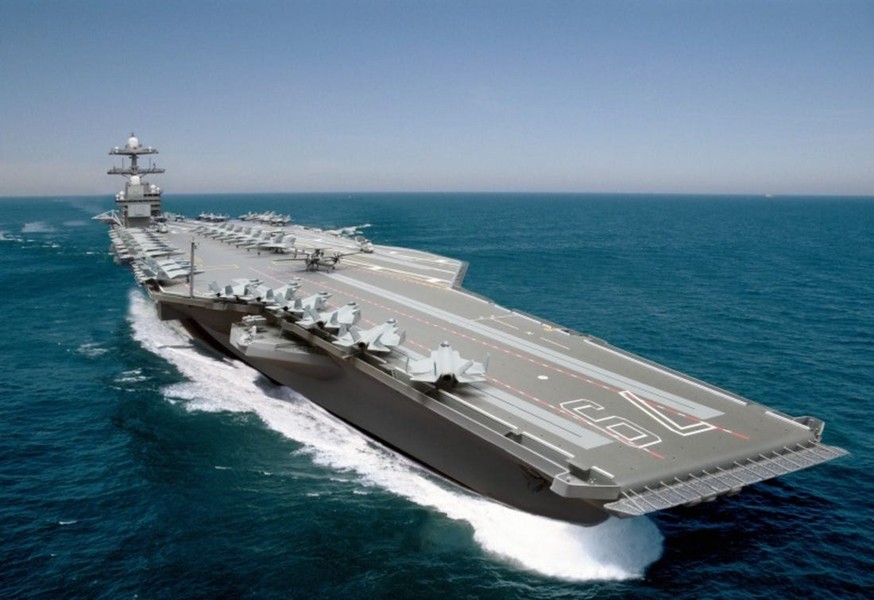[ẢNH] Mỹ chuẩn bị hạ thủy siêu tàu sân bay hạt nhân lớp Ford thứ hai