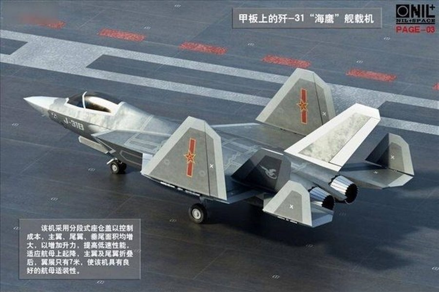[ẢNH]  Bao giờ tiêm kích tàng hình J-31 Trung Quốc mới có thể cất cánh từ tàu sân bay?