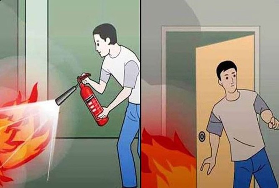 [ẢNH] Những kỹ năng thoát hiểm khi có đám cháy