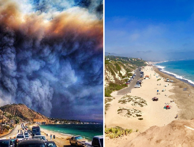 Khó tin khung cảnh đối lập của California trước và sau trận bão lửa kinh hoàng
