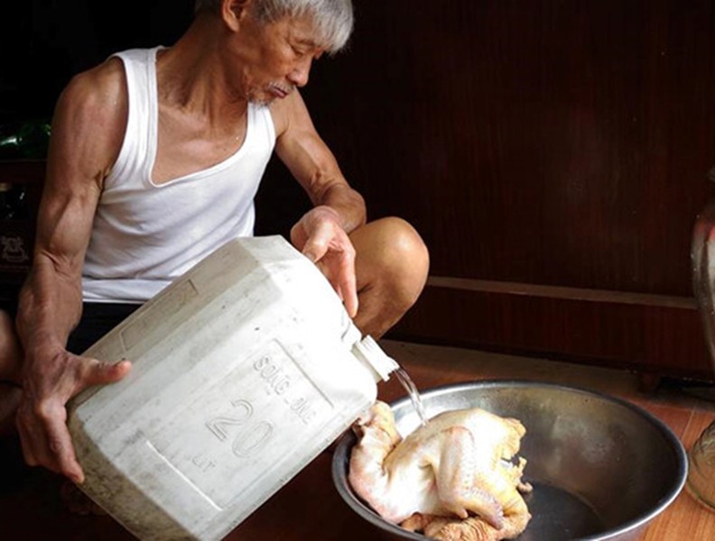 Độc đáo thú chơi Gà Đông Tảo mới: Chân gà ngâm rượu