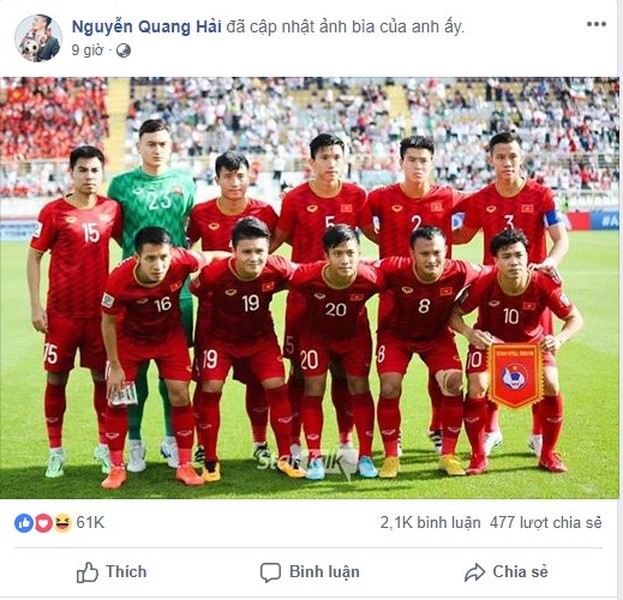 Thắng Jordan, tuyển Việt Nam đồng loạt đăng status 