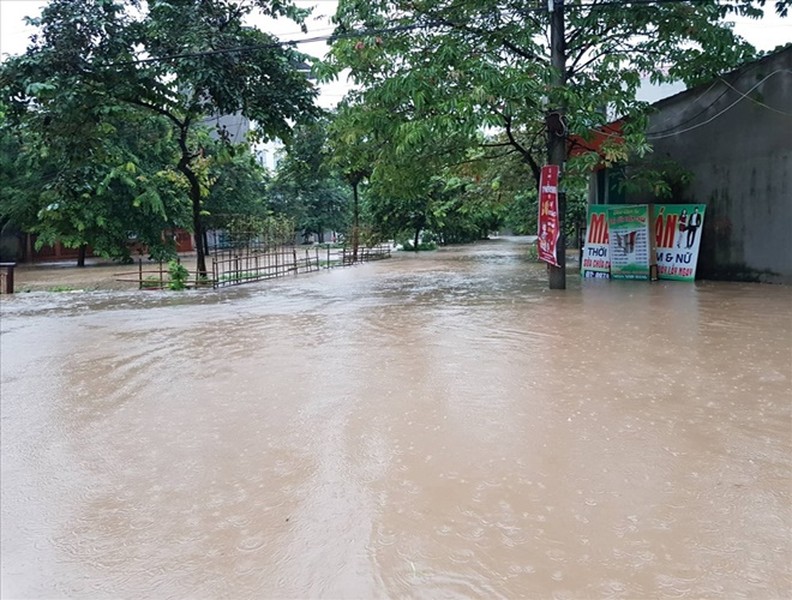 Thái Nguyên ngập lụt kỷ lục, ô tô 