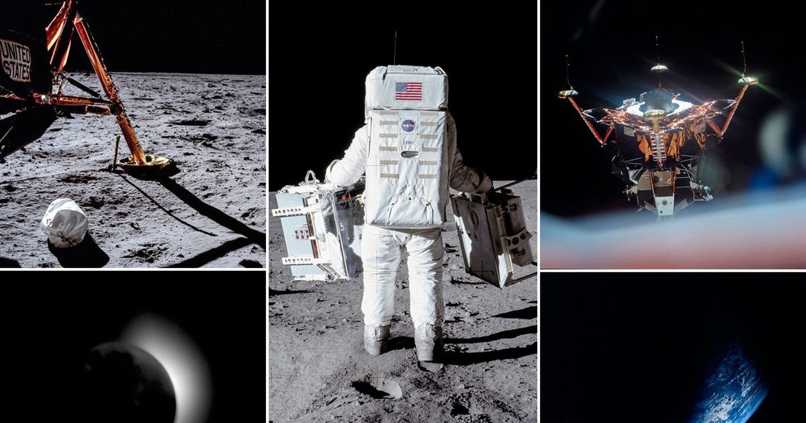 Những bức ảnh lịch sử về bước chân đầu tiên của con người trên Mặt trăng cách đây đúng 50 năm