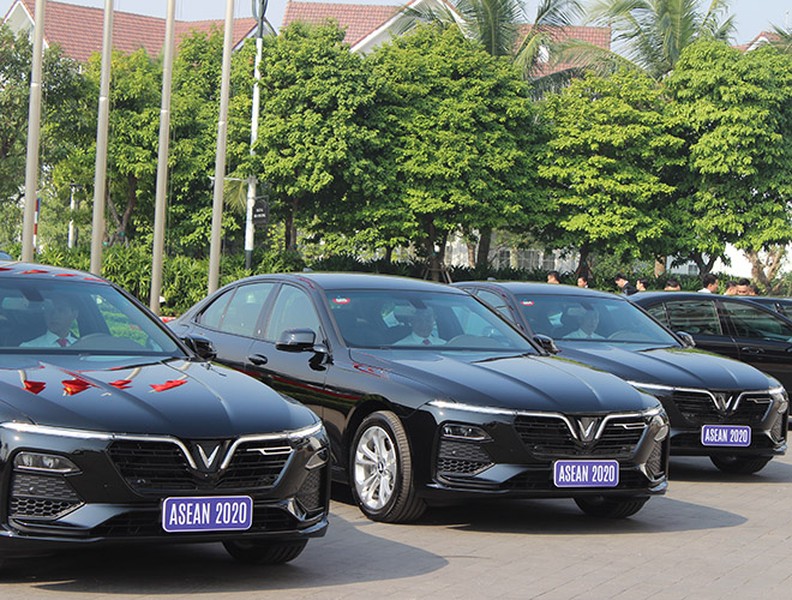 Cận cảnh dàn xe Vinfast phục vụ Hội nghị cấp cao ASEAN 2020