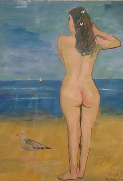 Tranh nude làm mãn nhãn người xem tại triển lãm đầu năm
