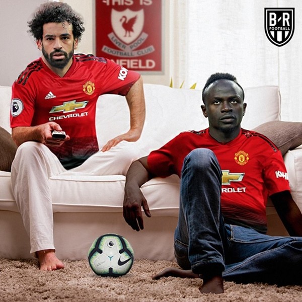 Biếm họa: Salah và Mane khoác áo M.U, rầu rĩ ngồi nhìn Man City qua mặt