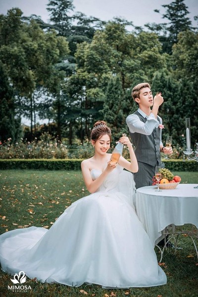 Lộ ảnh cưới đẹp như mơ của Á hậu Phương Nga và diễn viên Bình An