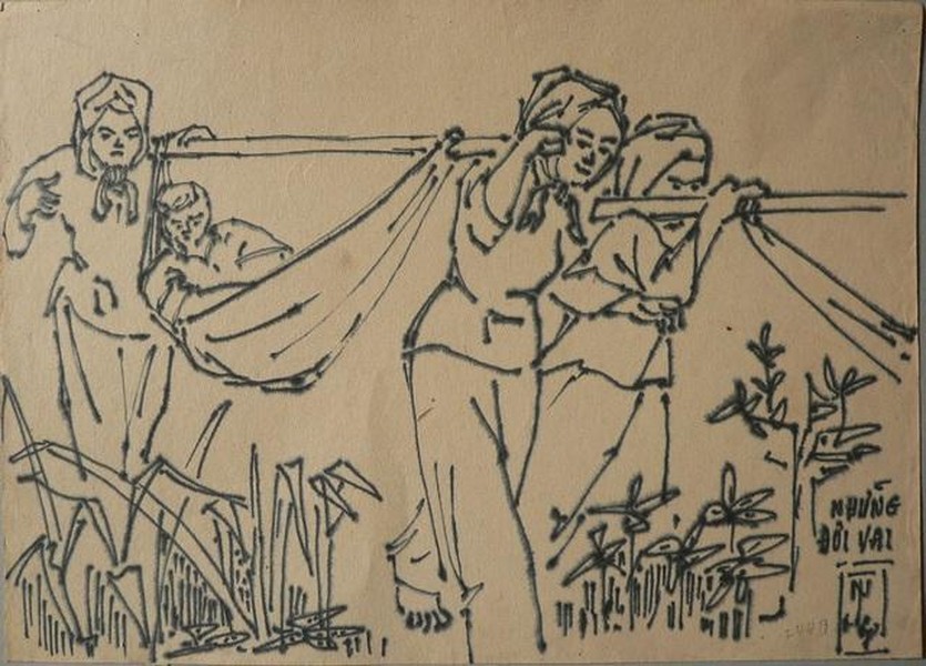 Rưng rưng xem nhật ký chiến trường miền Nam Việt Nam bằng ký họa
