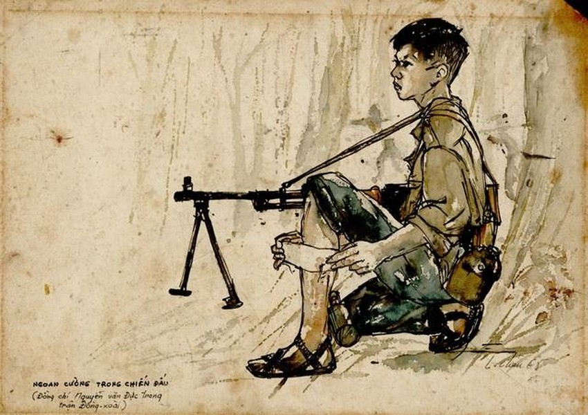 Rưng rưng xem nhật ký chiến trường miền Nam Việt Nam bằng ký họa