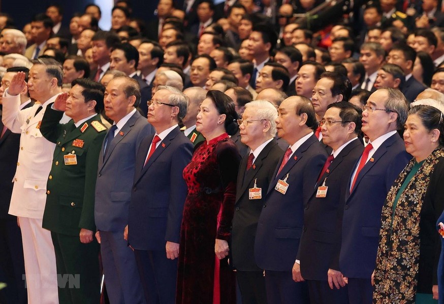 Hình ảnh lãnh đạo Đảng, Nhà nước tại phiên khai mạc Đại hội Đảng XIII