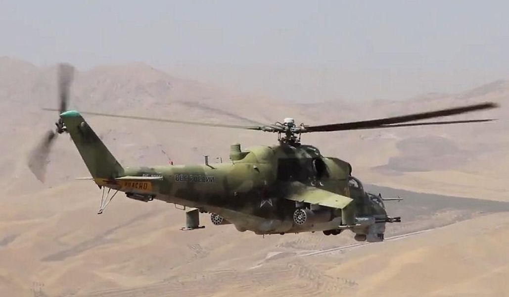 [ẢNH] Tập trận với 'xe tăng bay' Mi-24, Nga gửi tín hiệu rắn tới Taliban