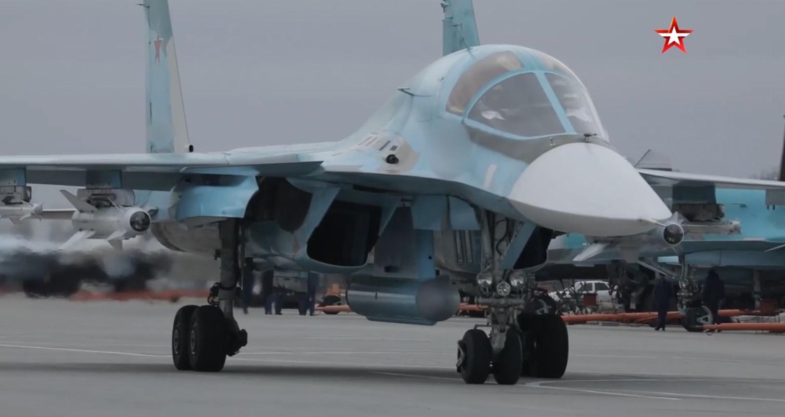 'Sát thủ đối đất' Kh-29 được phóng ra từ tiêm kích Su-34 nhắm thẳng mục tiêu ở Ukraine