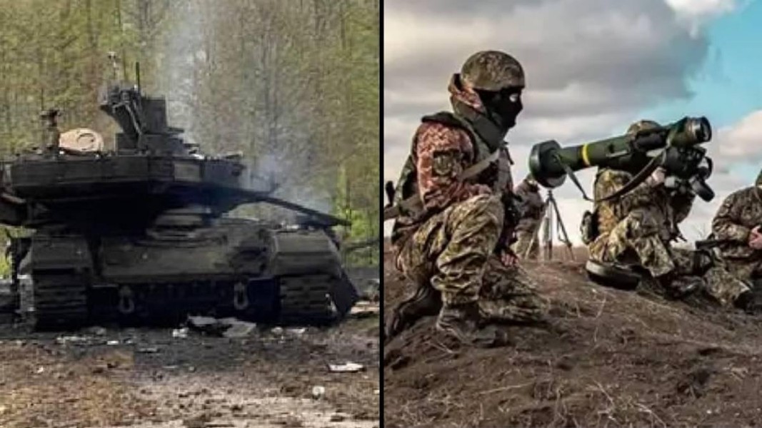 Tên lửa chống tăng Javelin Mỹ đã được Ukraine dùng để phá hủy xe tăng T-90M Nga