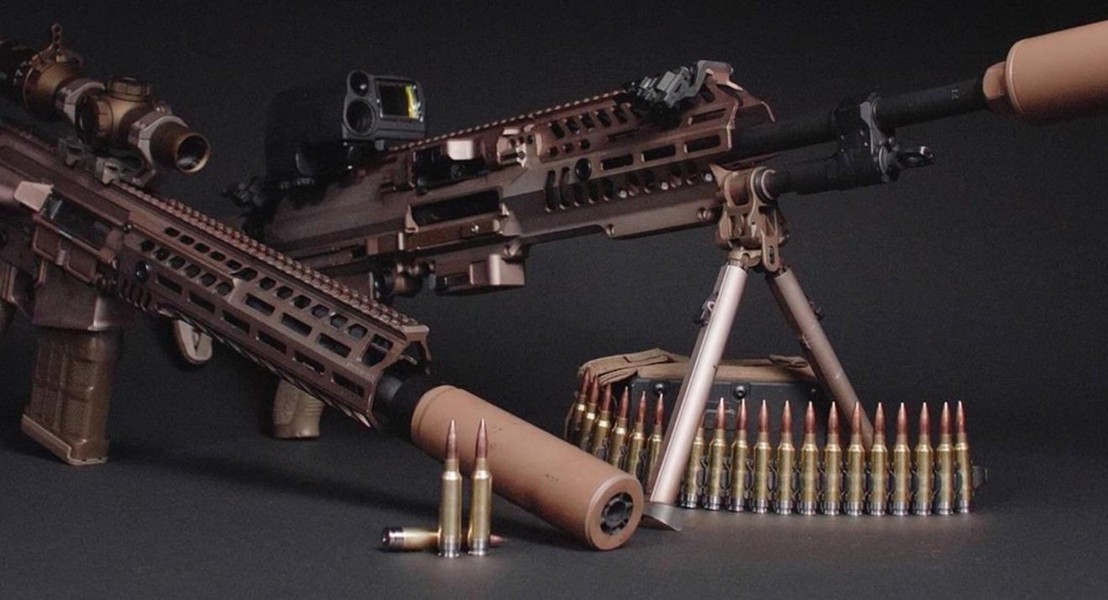 Súng máy hạng nhẹ XM250 Mỹ chọn cỡ đạn 6,8mm để tăng thêm uy lực