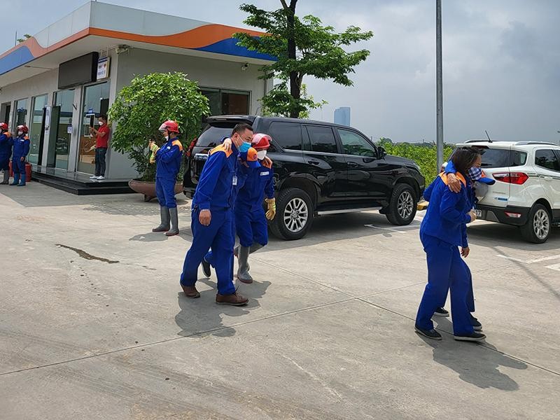 Xử lý tình huống giả định về sự cố xăng, dầu tại huyện Gia Lâm