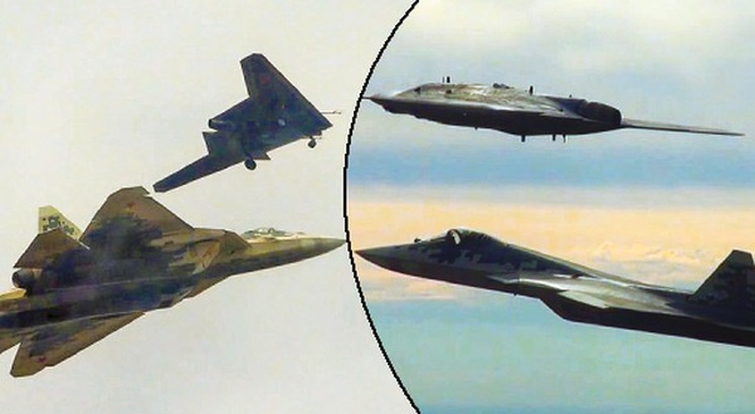 [ẢNH] S-70 Okhotnik sẽ mở rộng hỏa lực vốn đã vượt trội của Su-57