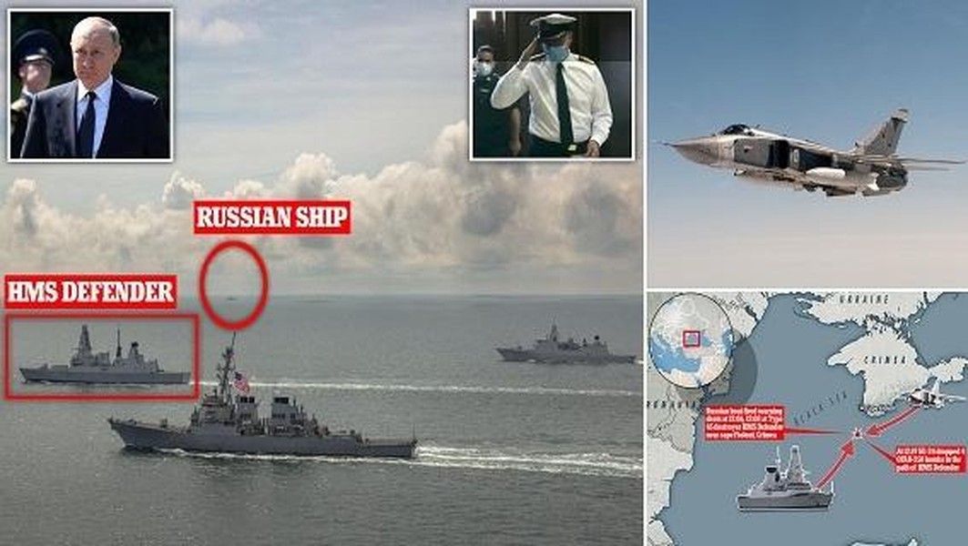 [ẢNH] Anh tung ‘bằng chứng’ bác bỏ tin tàu khu trục bị Su-24 Nga ném bom
