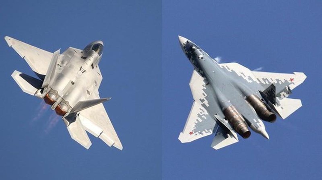 [ẢNH] Báo Mỹ: Tiêm kích Su-57 Nga sẽ chiến thắng ‘chim ăn thịt’ F-22 trong thực chiến