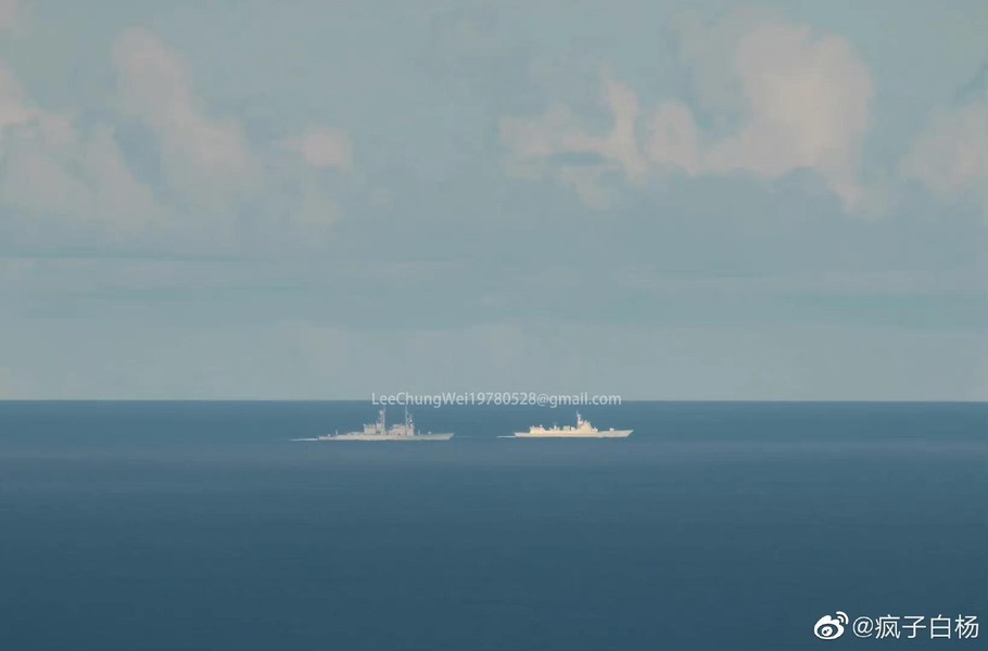 Hải quân vùng lãnh thổ Đài Loan tung khu trục hạm mạnh nhất kèm sát tàu chiến Trung Quốc đại lục
