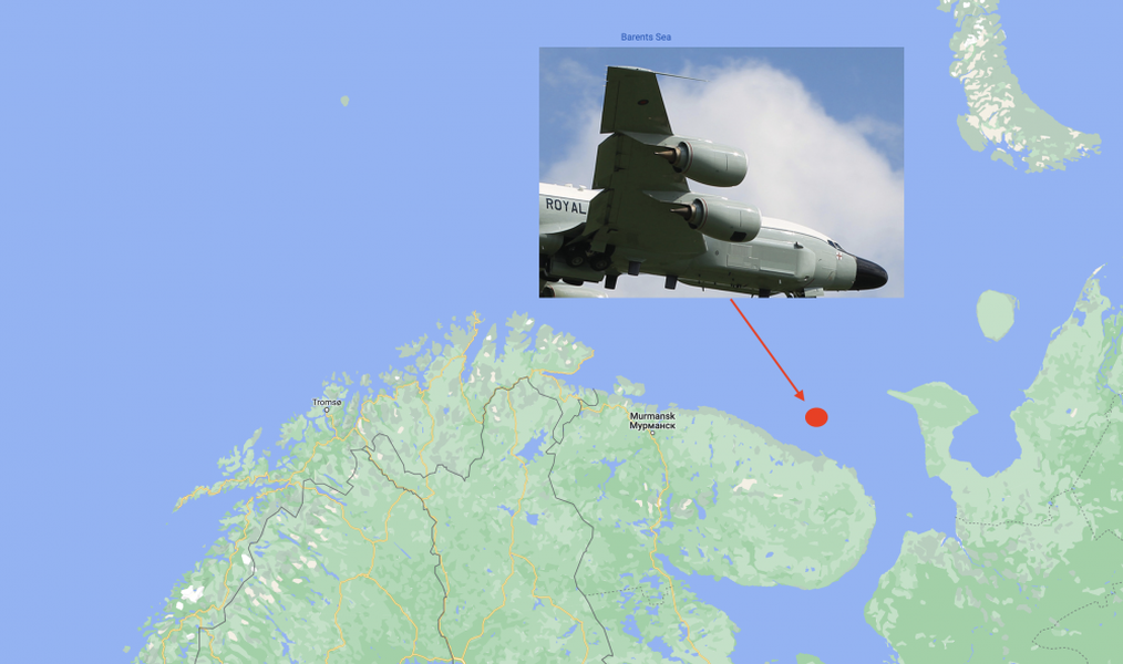 Phi công máy bay trinh sát Anh hoảng hốt khi gặp tiêm kích Nga trên Biển Barents