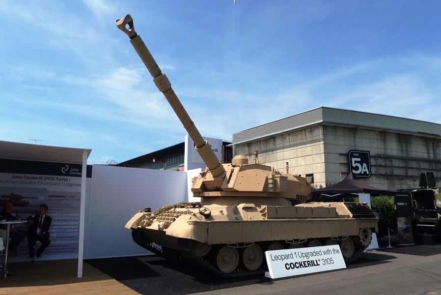 Xe tăng Leopard 1A5 cổ điển sánh ngang T-14 Armata nhờ tháp pháo Cockerill 3105 