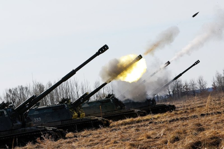 Uy lực đáng gờm của pháo tự hành 2S19 Msta-S Nga