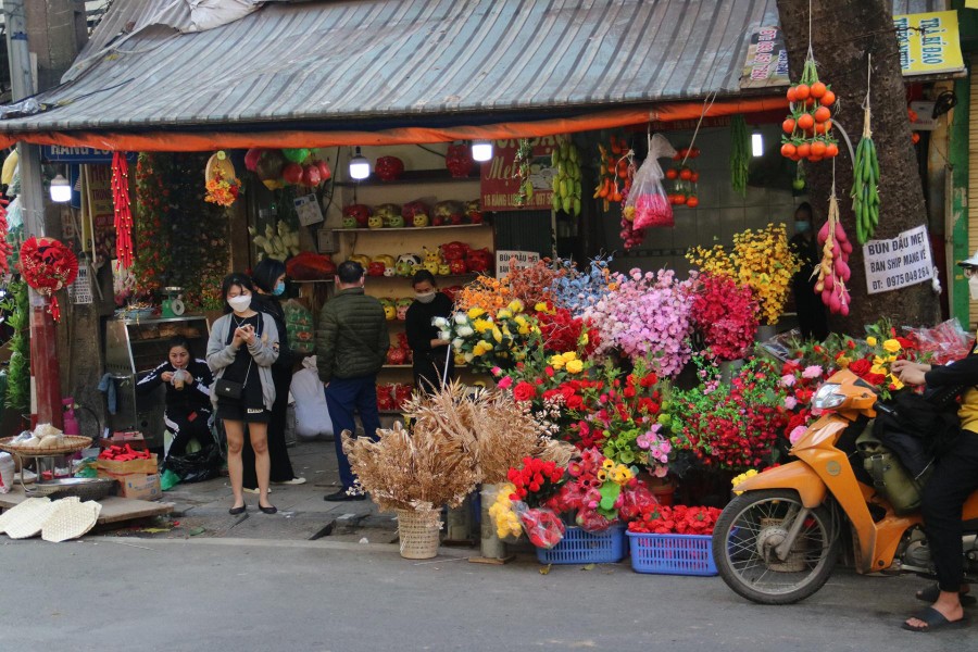 Chợ hoa Hàng Lược rộn ràng đón Tết Nhâm Dần 2022