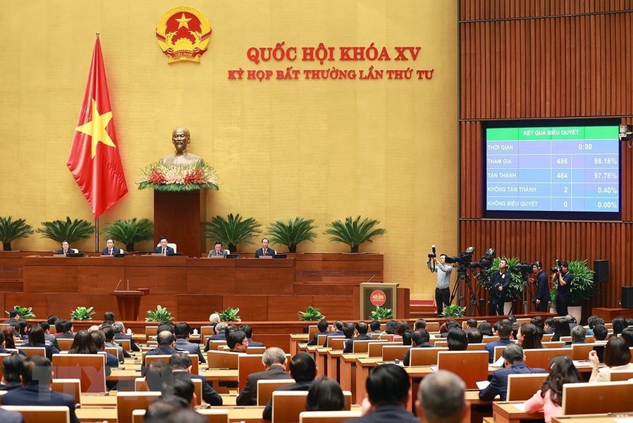 Hình ảnh Quốc hội khóa XV bỏ phiếu bầu Chủ tịch nước nhiệm kỳ 2021-2026