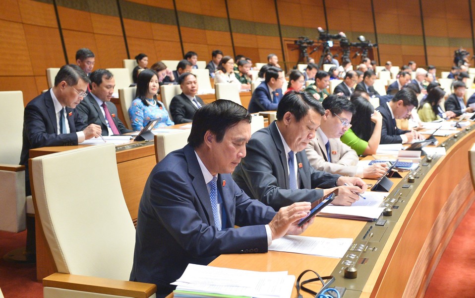 Hình ảnh Tổng Bí thư Nguyễn Phú Trọng và các lãnh đạo Đảng, Nhà nước dự khai mạc kỳ họp Quốc hội thứ 5