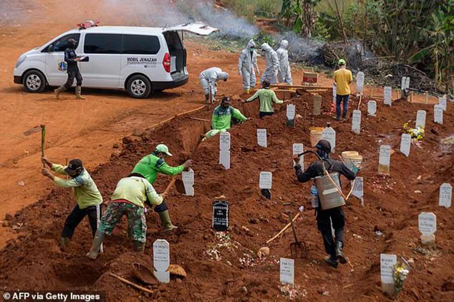 Indonesia: Không chịu đeo khẩu trang sẽ phải đi đào mộ cho các nạn nhân Covid-19 