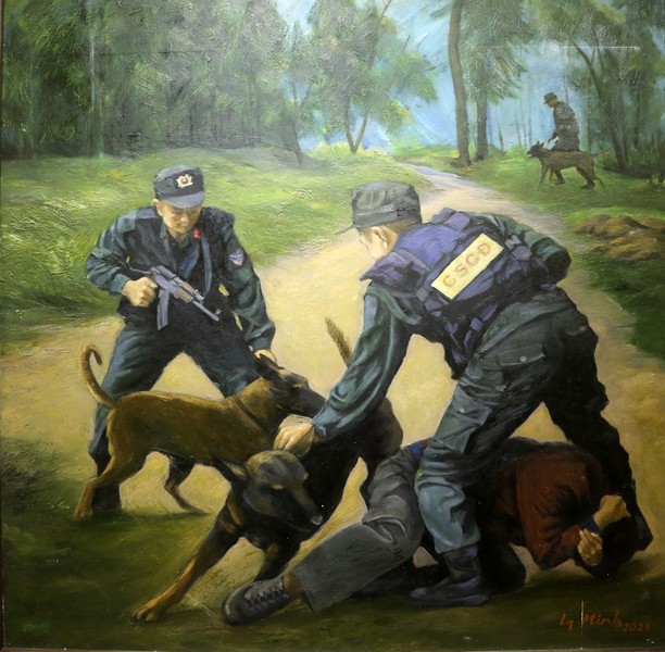Những hình ảnh lực lượng Cảnh sát Cơ động qua góc nhìn nghệ thuật