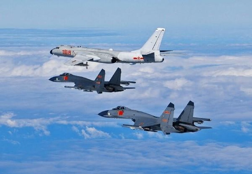 [ẢNH] Nhiều máy bay Trung Quốc áp sát vùng nhận diện phòng không Đài Loan