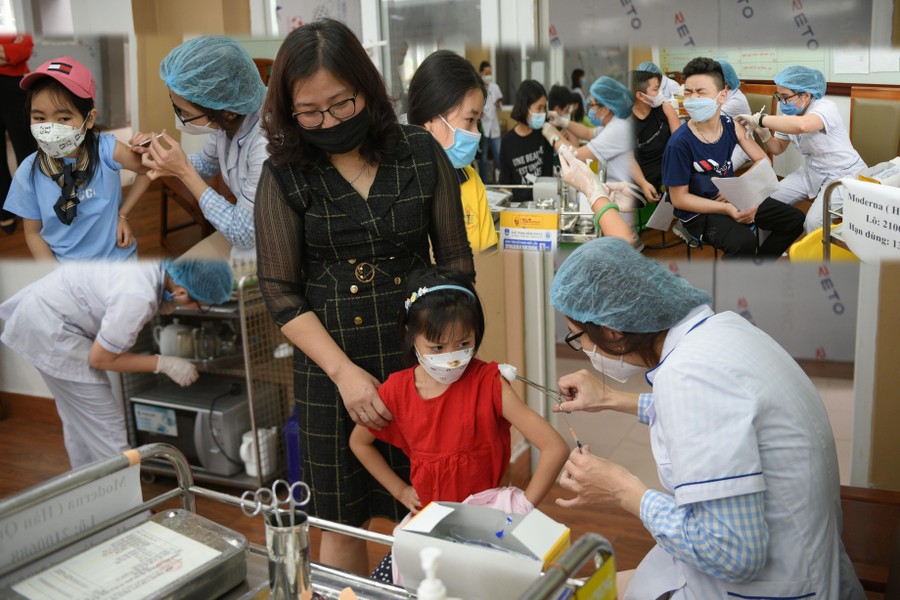 Hà Nội bắt đầu tiêm vaccine phòng Covid-19 cho học sinh lớp 1