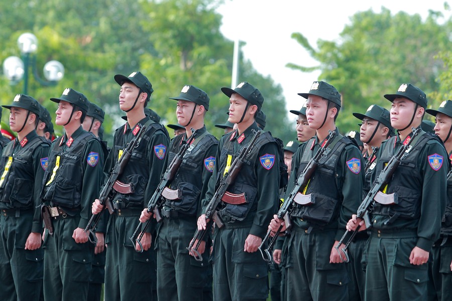 Đề cao điều lệnh, võ thuật, củng cố sức mạnh lực lượng Cảnh sát Cơ động Hà Nội