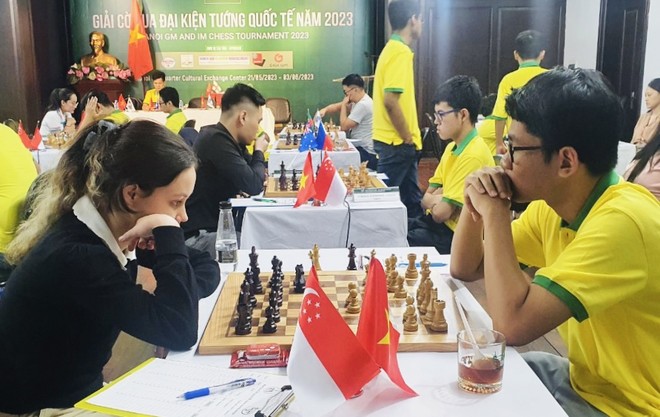 Kỳ thủ 10 quốc gia tranh tài giải cờ vua quốc tế Hà Nội năm 2023 ảnh 1