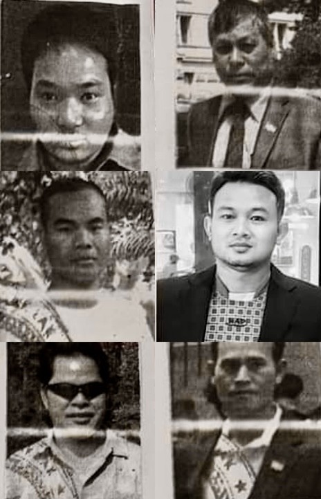 6 nghi can đang bị truy nã đặc biệt liên quan đến vụ khủng bố trụ sở 2 xã, gồm (từ trên xuống, trái qua): Y Chanh Byă, Y Mut Mlô, Y But Êban, Y Quynh Bdap, Y Chik Niê, Y Niên Êya - Ảnh: CACC