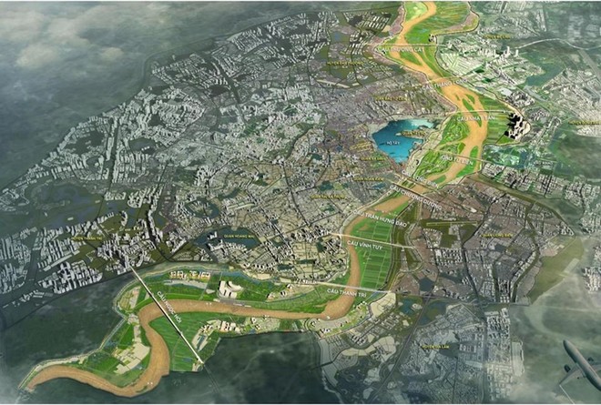 Quy hoạch chung Thủ đô đến 2045: Hà Nội vượt ngưỡng siêu đô thị, lấy sông Hồng làm trục trung tâm ảnh 1