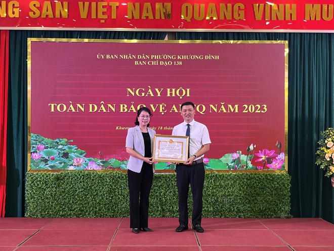 Phường Khương Đình sôi nổi các hoạt động trong Ngày hội toàn dân bảo vệ an ninh Tổ quốc ảnh 4