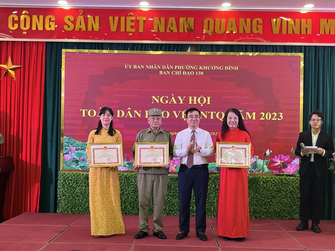 Phường Khương Đình sôi nổi các hoạt động trong Ngày hội toàn dân bảo vệ an ninh Tổ quốc ảnh 5