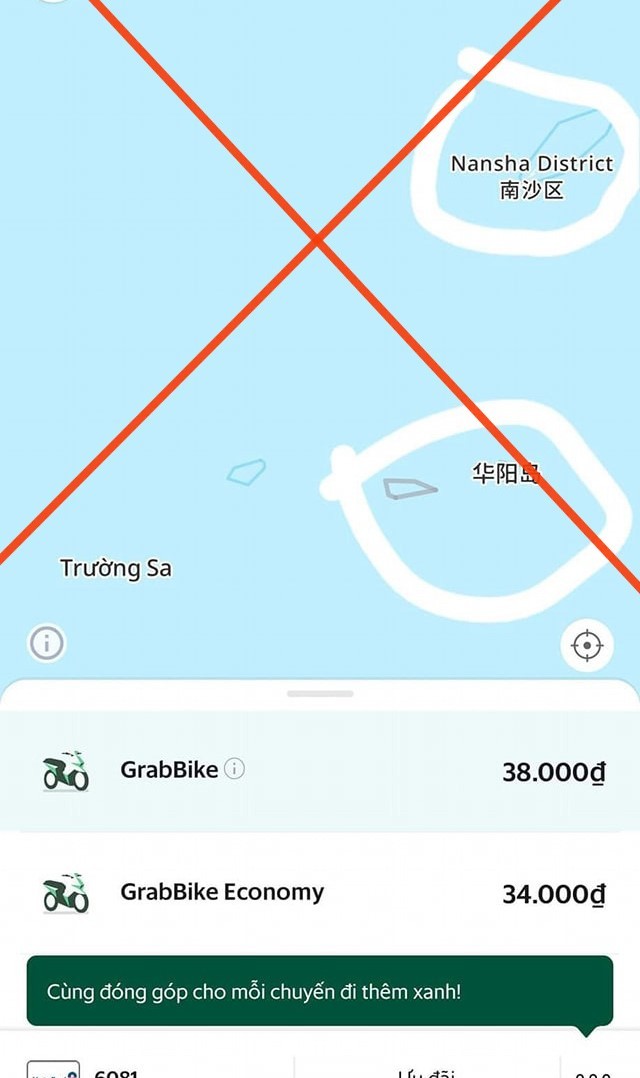 Bản đồ hiển thị thông tin sai lệch về chủ quyền Việt Nam, Grab lên tiếng xin lỗi  ảnh 1
