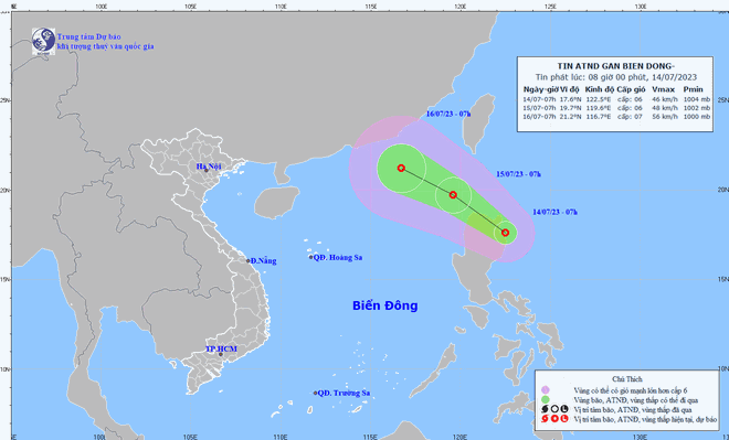 Đêm nay, áp thấp nhiệt đới tràn vào Biển Đông và tiếp tục mạnh lên ảnh 1