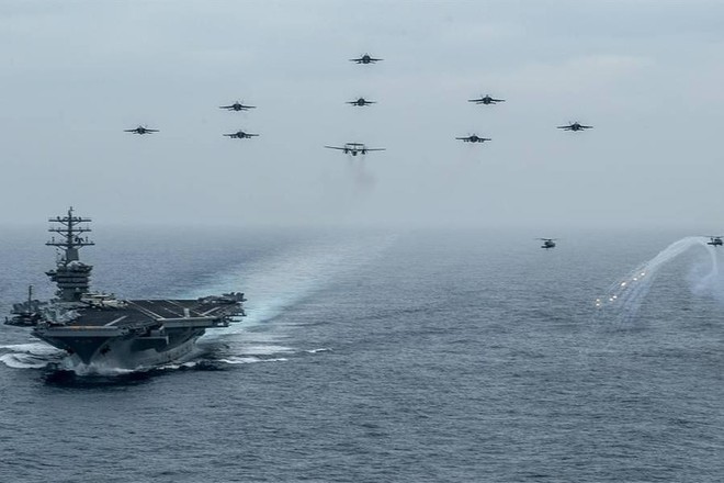 Mỹ - Nhật Bản - Hàn Quốc kết thúc cuộc tập trận chung trên biển ảnh 1