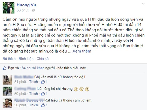 “Nữ hoàng tốc độ” Vũ Thị Hương trải lòng về thất bại tại ASIAD 2014 ảnh 2 “Nữ hoàng tốc độ” Vũ Thị Hương trải lòng về thất bại tại ASIAD 2014 ảnh 2