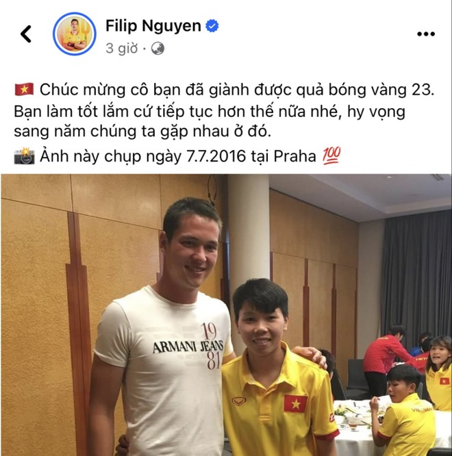 Nguyễn Filip hẹn gặp lại Kim Thanh ở giải thưởng Quả bóng vàng Việt Nam 2024