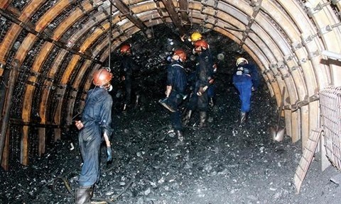 Hiện trường vụ tai nạn ở hầm lò khai thác than