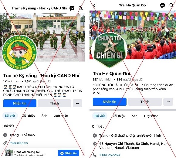 Những fanpage nghi vấn có dấu hiệu lừa đảo