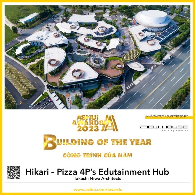 Danh hiệu “Công trình của năm 2023” thuộc về Khu phức hợp giáo dục giải trí Hikari – 4P’s ở Bình Dương