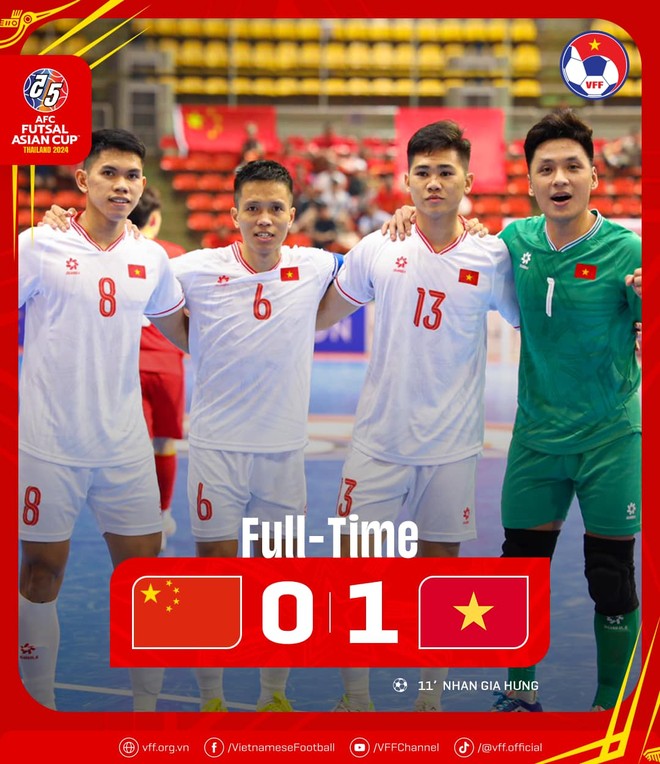 Futsal Việt Nam đánh bại Trung Quốc