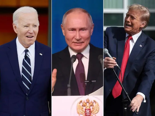 Tổng thống Mỹ Joe Biden, Tổng thống Nga Vladimir Putin và cựu Tổng thống Mỹ Donald Trump